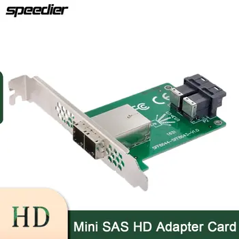 Vgrajena v Zunanji SFF-8643 8644 Mini SAS HD vmesniško Kartico s Polno & Pol Nosilci za JBOD PC Hardware Spirale in Adapterji