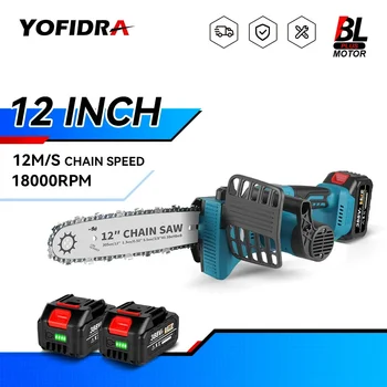 Yofidra 12 Inch Brushless Električni Videl 18000RPM Prenosni Akumulatorski Vrt Lesnoobdelovalnih Rezalno Orodje Stroj Za Makita Baterija 18V