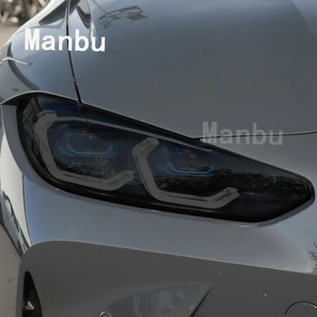 Za BMW M3 2021-Danes Avtomobilski Žarometi Zaščitna folija Vinil Obnovo Pregleden TPU Črno Nalepko