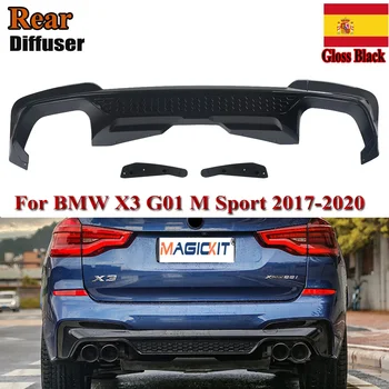 Za BMW X3 G01 M Sport 2018-2020 za X3M G01 2017-2020 Gloss Black Zadnji Difuzor Odbijača Difuzor Zadnji Odbijač Difuzor za Ustnice