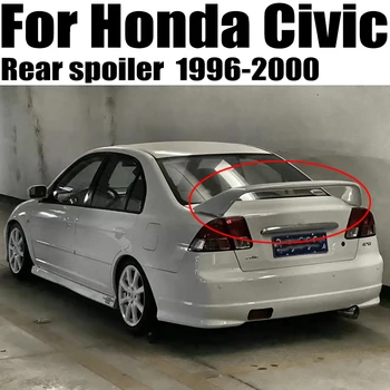 Za Honda Civic EK3 Trunk Lid Spojler 1996--2000 Kakovostne ABS Plastično Črno Avto Krila Iskanje Zunanjost Body Kit Pribor