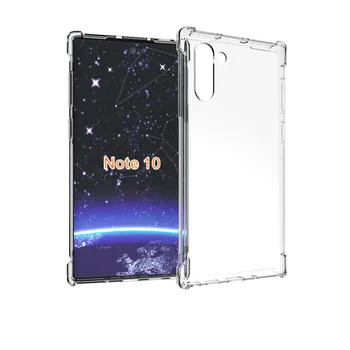 Za Samsung Galaxy Note 10 mobilni telefon primeru pregleden all-inclusive TPU štiri kotu anti-padec silikonski zaščitni pokrov